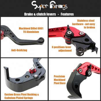 Short Levers - Kawasaki NINJA 650R/ER-6F/ER-6N 09-16 ER-6N/F 09-16 VERSYS 650 09-14 NINJA 400R 2011